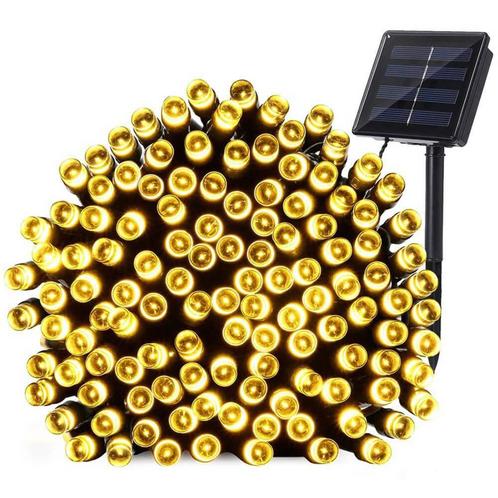 Solar kerstverlichting Holly 22 meter lichtsnoer - 200 leds, Tuin en Terras, Buitenverlichting, Waterbestendig, Led, Licht-donker-sensor