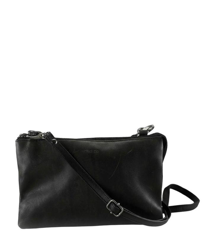 Lorenzo Schoudertas in maat standaard Zwart, Sieraden, Tassen en Uiterlijk, Tassen | Damestassen, Zwart, Zo goed als nieuw, Verzenden