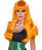 Glamour witch pruik oranje, Verzenden, Nieuw