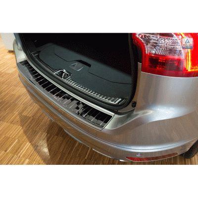 Zwart-Chroom RVS Achterbumperprotector Volvo XC60 2013-201.., Auto-onderdelen, Carrosserie en Plaatwerk, Ophalen of Verzenden