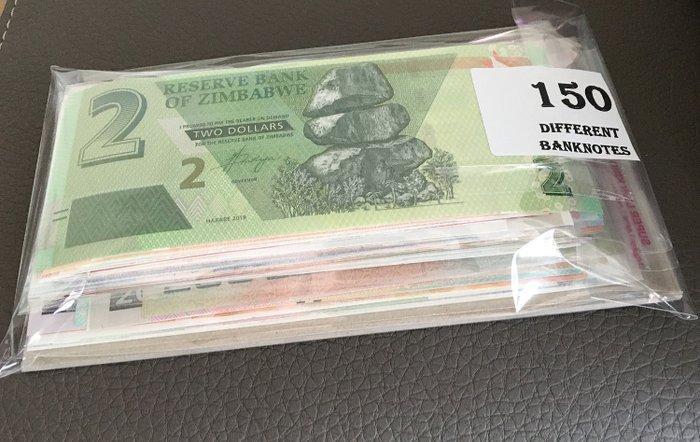 Wereld. - 150 Different banknotes - various dates (Zonder, Postzegels en Munten, Bankbiljetten | Europa | Niet-Eurobiljetten