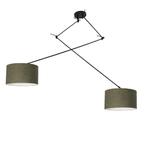 Smart hanglamp zwart met kap 35 cm groen incl. 2 Wifi A60 -, Huis en Inrichting, Lampen | Hanglampen, Nieuw, Overige materialen