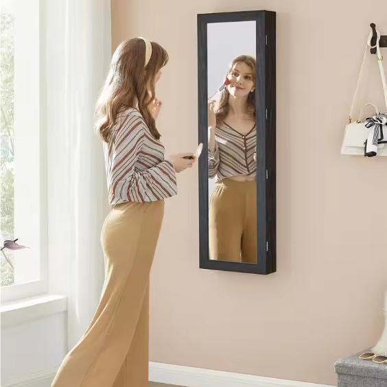 Sieradenkast met Spiegel –LED Verlichting, Slot en Deurmonta, Huis en Inrichting, Kasten | Overige, Nieuw, Verzenden