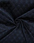 Polyester Fantasy Ruiten Donker Blauw, Hobby en Vrije tijd, Stoffen en Lappen, Nieuw, Blauw