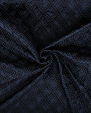Polyester Fantasy Ruiten Donker Blauw, Hobby en Vrije tijd, Stoffen en Lappen, Blauw, Nieuw
