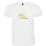 Appingedam op t-shirt als print met London, Paris, New York,, Nieuw, Overige maten, Roly, Verzenden