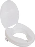 Aidapt verhoogde toiletbril wit - 5 cm - met deksel, Nieuw, Verzenden