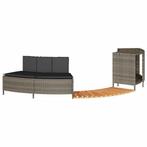 Rattan Hottub Ombouw Grijs - - Retourdeal - Complete Set, Tuin en Terras, Ophalen of Verzenden, Nieuw, Trap, Vast