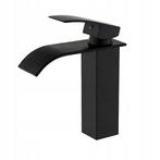 Wastafelkraan Zwart Messing | Keramiek | Nieuw | Scherpe..., Minder dan 50 cm, Nieuw, Ophalen of Verzenden, Minder dan 25 cm