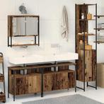 vidaXL Badkamermeubelset met plank 4 pcs Oud hout 33 x 33 x, Huis en Inrichting, Badkamer | Badkamermeubels, Verzenden, Nieuw