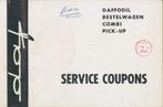 DAF DAFFODIl service coupons boek BLANCO Nederlands 1963, Auto diversen, Verzenden