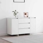 vidaXL Dressoir met lade Wit 120 x 41 x 75 cm Bewerkt hout, Verzenden, Nieuw, Overige houtsoorten, Minder dan 50 cm