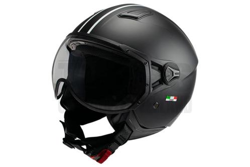 Helm Vito Jethelm Moda notte mat zwart/zwart, Fietsen en Brommers, Brommeronderdelen | Algemeen, Nieuw, Ophalen of Verzenden