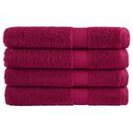 vidaXL Handdoeken SOLUND 4 st 600 g/m² 100x200 cm, Verzenden, Nieuw, Rood
