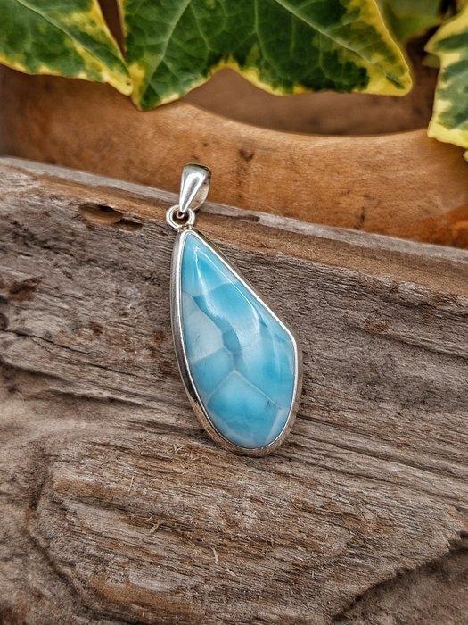 Zilveren juweel van 925 met Larimar van topkwaliteit. -, Verzamelen, Mineralen en Fossielen