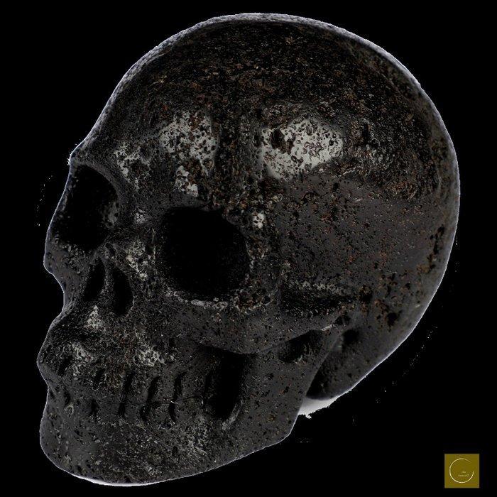 375 g 9.00 × 6.80 cm Museumstuk lavaschedel sculptuur, Verzamelen, Mineralen en Fossielen
