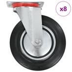 vidaXL 8 st Zwenkwielen 200 mm, Zakelijke goederen, Verzenden