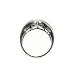 Witgouden ring met een cluster van diamanten; 0,70 ct., Sieraden, Tassen en Uiterlijk, Ringen, Gebruikt, Overige kleuren, Ophalen of Verzenden