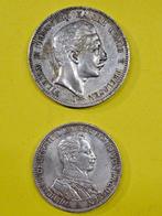 Duitsland, Pruisen Wilhelm II. Set of 2 coins: 3 & 5 Mark