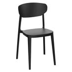Stoel | LUGANO | Kunststof | Black | In-/Outdoor |, Verzenden, Nieuw in verpakking