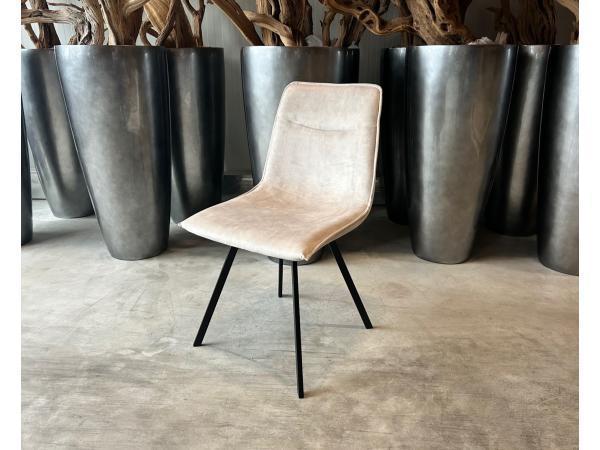 Veiling - Stoel Nora (set van 8) Velvet - Velours - Creme -, Huis en Inrichting, Stoelen, Nieuw