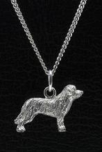 Zilveren Pyrenese herder ketting hanger - oren ongecoupee..., Verzenden, Nieuw