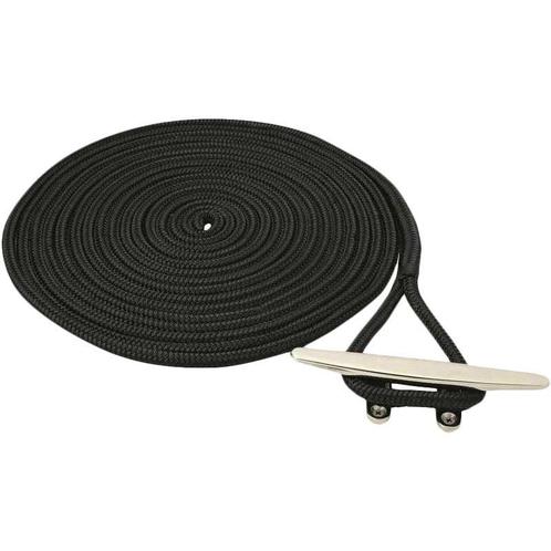 10mm x 6m Landvast met Lus Deluxe Zwart Polyester, Watersport en Boten, Bootonderdelen, Ophalen of Verzenden