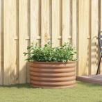 vidaXL Verhoogde plantenbak Bruin 80 x 80 x 44 cm Staal, Verzenden, Nieuw, Metaal