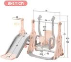 4-in-1 Kinderspeeltuin met Glijbaan, Schommel en Basketbal, Verzenden, Nieuw