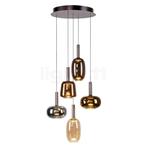 PAUL NEUHAUS Irides Hanglamp LED 5-lichts - rond, meerkleuri, Huis en Inrichting, Lampen | Hanglampen, Verzenden, Nieuw, Glas