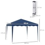 TRUUSK Vouwpaviljoen 3x3m Tuinpaviljoen Opvouwbaar Partytent, Verzenden, Nieuw