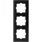 KOPP - Afdekraam - Athenis HK07 - 3-voudig - Mat Zwart, Doe-het-zelf en Verbouw, Elektra en Kabels, Ophalen of Verzenden, Nieuw