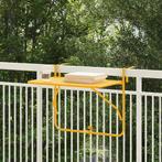 vidaXL Hangende Balkon Tafel Geel 60 x 39 x 65 cm Staal, Tuin en Terras, Verzenden, Nieuw, Metaal