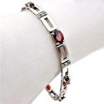 Zonder Minimumprijs - Armband Zilver - Garnet, Topaz, Nieuw