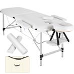 Massagetafel-set 2 zones met vulling, rolkussens en aluminiu, Verzenden, Nieuw