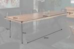 Massief houten eettafel MAMMUT NATURE 240cm acaciaboom rand, Ophalen of Verzenden, Nieuw
