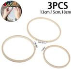 Bamboe borduurring flowerhoop bloemenring 3 maten met, Ophalen of Verzenden, Nieuw