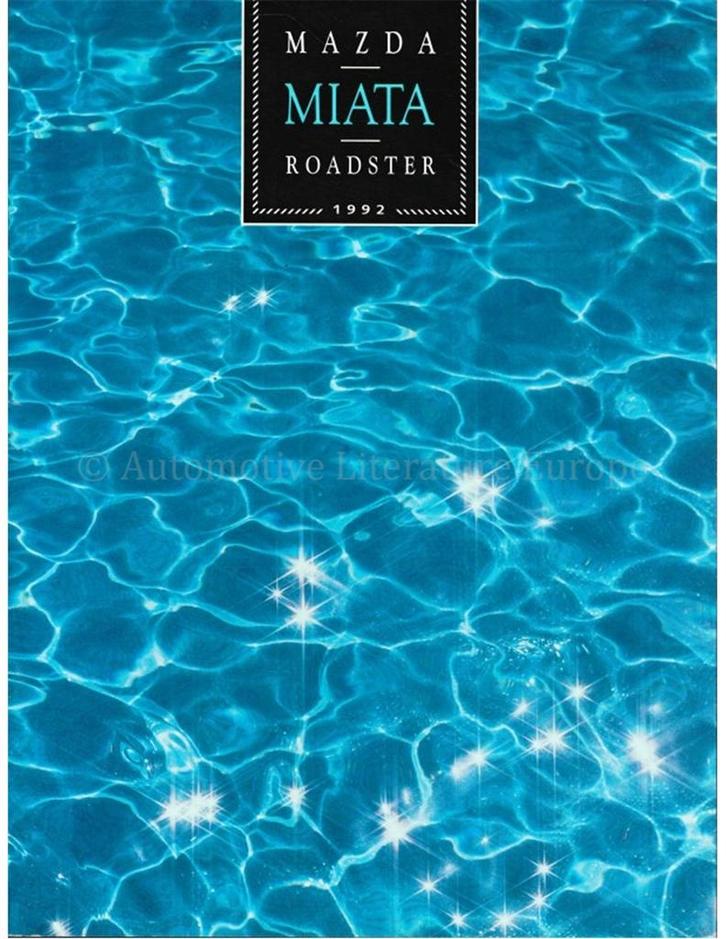 1992 MAZDA MIATA ROADSTER BROCHURE ENGELS (USA), Boeken, Auto's | Folders en Tijdschriften, Mazda