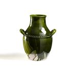 Nieuw! | Decoratieve vaas in gebakken aardewerk, H30 cm,, Huis en Inrichting, Woonaccessoires | Vazen, Nieuw, Groen, Verzenden