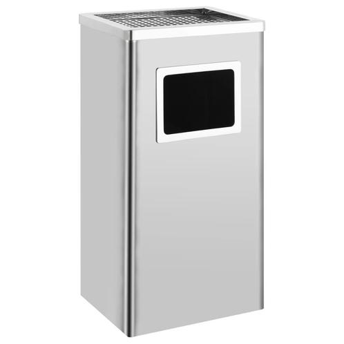 vidaXL Asbak/prullenbak Hotel 45 L roestvrij staal, Huis en Inrichting, Woonaccessoires | Prullenbakken, Nieuw, Verzenden