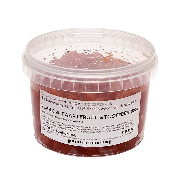 Molen de Hoop Vlaai en Taartfruit Stoofpeer 500 gr., Hobby en Vrije tijd, Taarten en Cupcakes maken, Nieuw, Verzenden