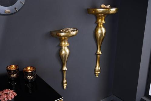 Barokke wandconsole SCALA 60cm goud metalen wandplank, Huis en Inrichting, Tafels | Sidetables, Ophalen of Verzenden