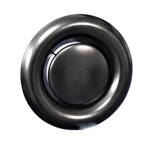 Rooster/ventiel (afzuiging) Ø 125mm staal - zwart - MET BUS, Doe-het-zelf en Verbouw, Ventilatie en Afzuiging, Nieuw, Verzenden