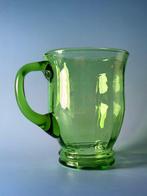 Kruik - BLOEMIG - Uraniumglas - ART-DECO