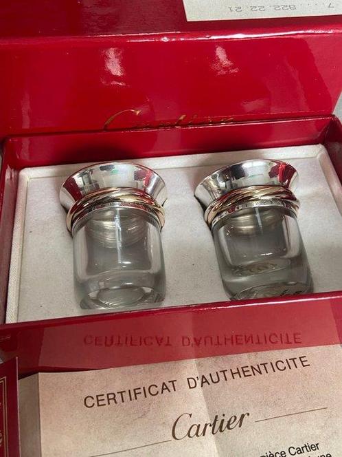 Cartier - Zout- en pepervaatjes (2) - zilver. 925 sterling -, Antiek en Kunst, Antiek | Goud en Zilver