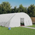 vidaXL Tuinkas met stalen frame 144 m² 24x6x2,85 m wit, Verzenden, Nieuw
