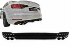 Diffuser Audi A4 B9 8W FL S-Line 2020- S4 Look Glans Zwart, Ophalen of Verzenden, Nieuw