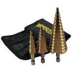 Benson 3-delige stappenboor set - HSS titanium - 4-32 mm..., Ophalen of Verzenden, Nieuw, Boor- en Schroefmachine