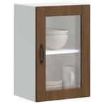vidaXL Keukenwandkast met glazen deur Porto bruin eikenkleur, Verzenden, Nieuw, Bruin