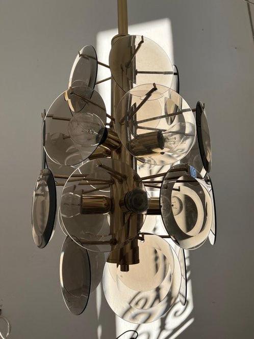Kroonluchter - Glas, Messing, Metaal, Antiek en Kunst, Antiek | Lampen